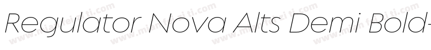 Regulator Nova Alts Demi Bold字体转换